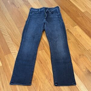 MOTHER Deep End Black Ankle Jeans